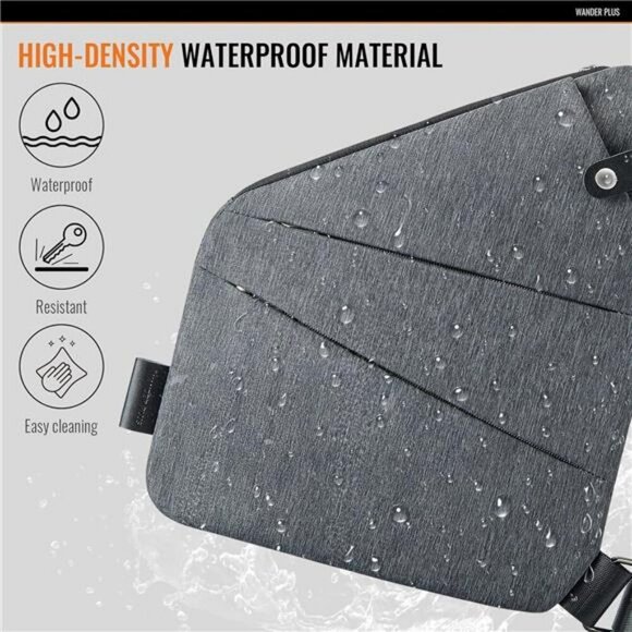 Wander Plus Anti Theft Crossbody Bag Waterproof Travel Shoulder Bag for Women - Picture 6 of 8